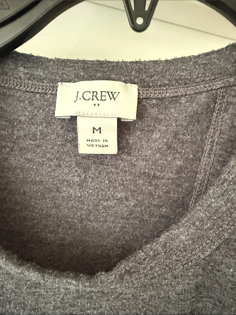 JCrew Charcoal Gray Sleeveless Crewneck tie back Tank Top
